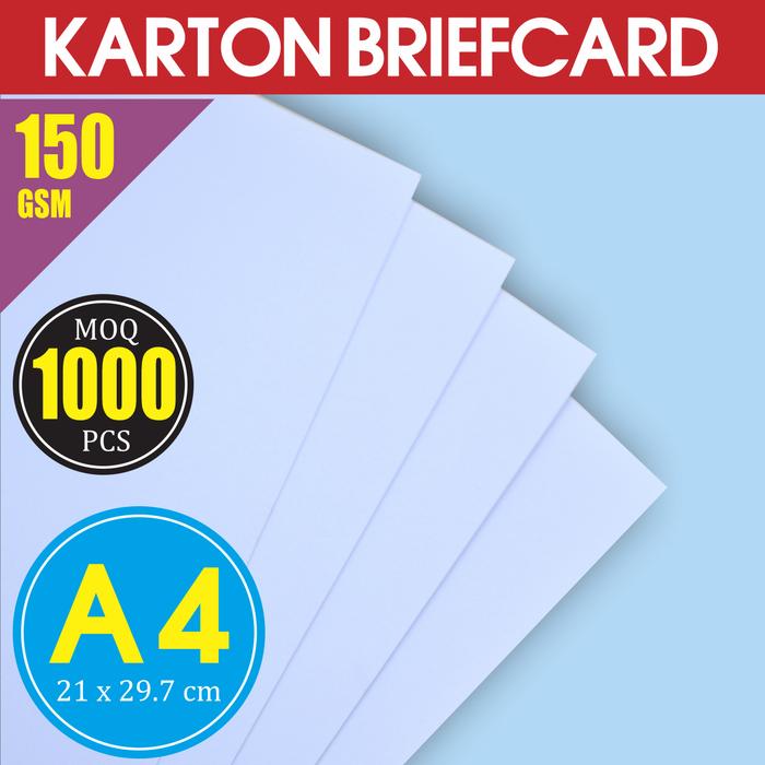 Gambar Kertas Manila BC / Briefcard 150 GSM A4 21x29,7 cm 1K dari Bekasi Printing Utama undefined Tokopedia