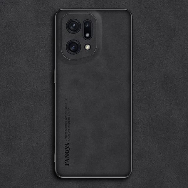 Gambar CASE OPPO FIND X5 PRO 5G SOFTCASE SLIM LEATHER PHONE BACK COVER CASING - Black dari 555 jaya undefined Tokopedia