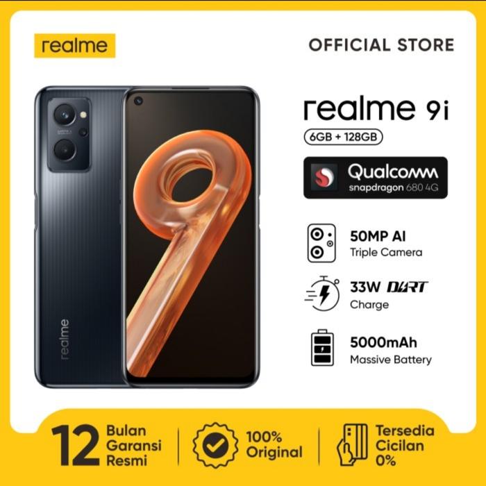 Gambar Realme 9i 6+128GB | Qualcomm Snapdragon 680 Processor | 33W Dart - Hitam, Ram 6/128 dari HQQ CELL undefined Tokopedia