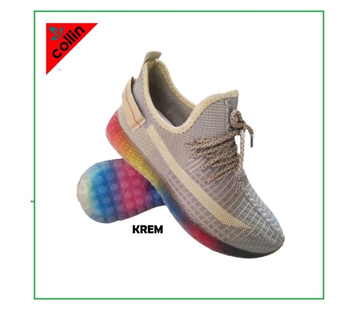 Gambar Sepatu Sneakers Tali Wanita Collin 6070 Trendy Original - krem, 39 dari Olivia shoes 88 undefined Tokopedia