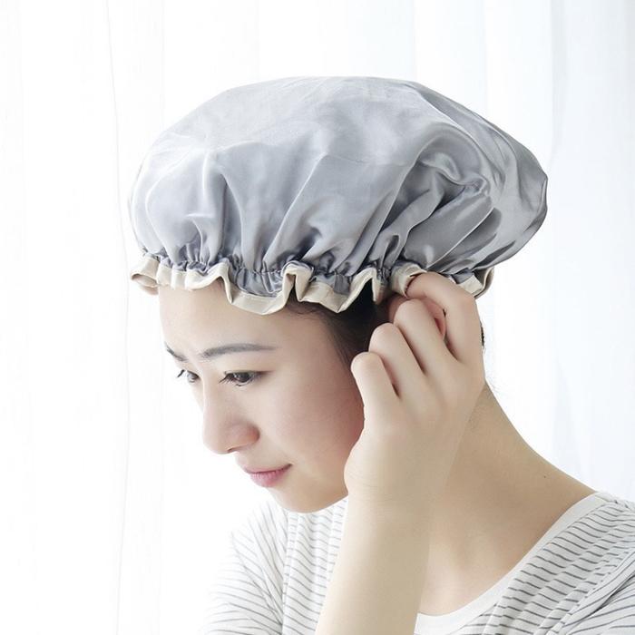 Gambar Shower Cap Mandi Tebal Pelindung Kepala Anti Air Toilet Topi- A dari DE NEW LIFE undefined Tokopedia