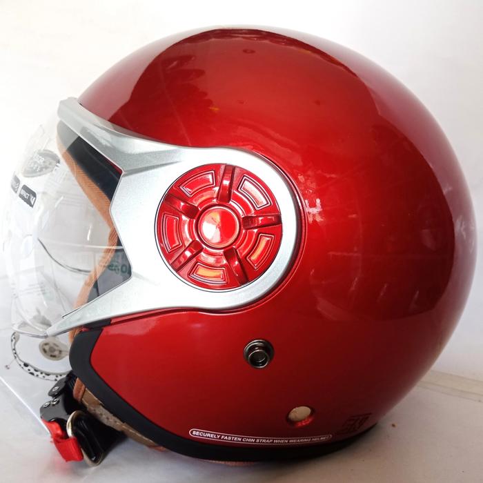 Gambar HELM CARGLOSS HIJAB RETRO ORIGINAL YRH HIJAB MAROON GLOSY dari WATUMAS HELMET undefined Tokopedia