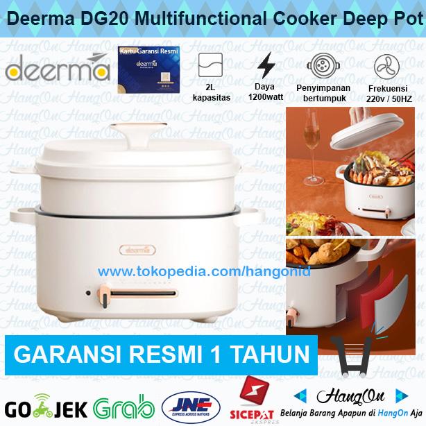 Jual Deerma Dg20 Cooker Electric Deep Pot Panci Steam Goreng Serbaguna