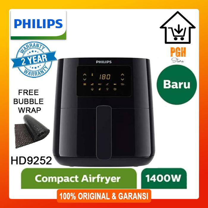 Gambar (HARGA PROMO) Philips Air Fryer Digital Spectre HD9252/90 HD 9252 - Hitam dari PGH Store ID undefined Tokopedia