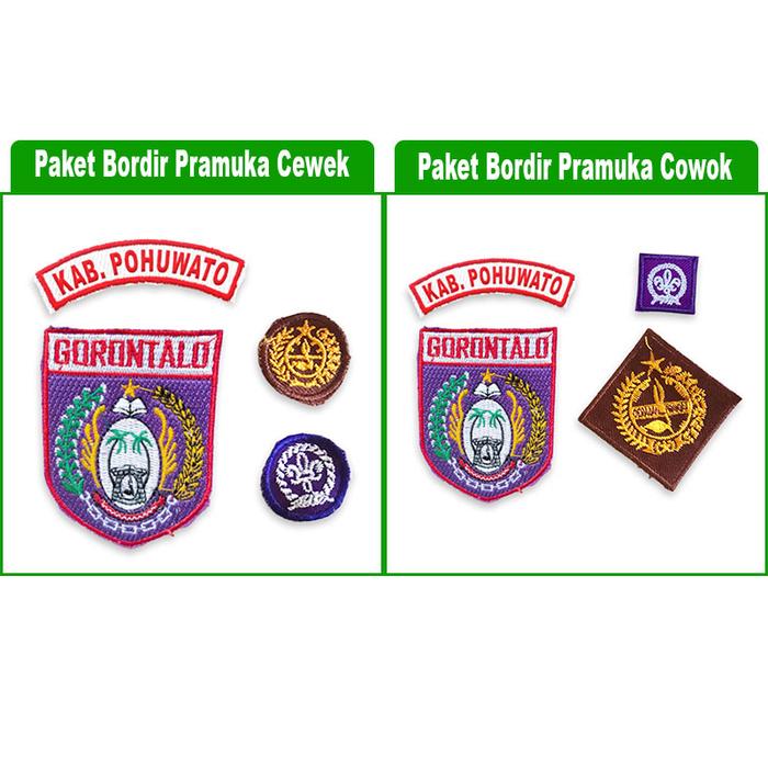 Gambar Bordir Kwarcab Pramuka Kwarda Provinsi Gorontalo - Boalemo, Putra - Pohuwato, Putri dari Mulyocreative co id undefined Tokopedia