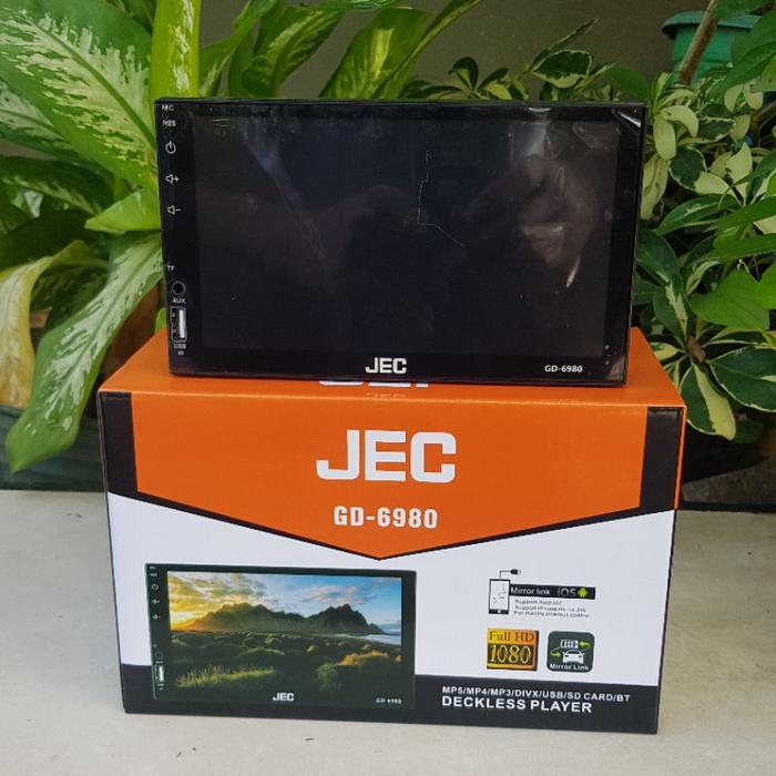 Gambar Head Unit Double Din JEC 7" Deck less Mirror link Bluetooth dari tokobarangku_indo undefined Tokopedia