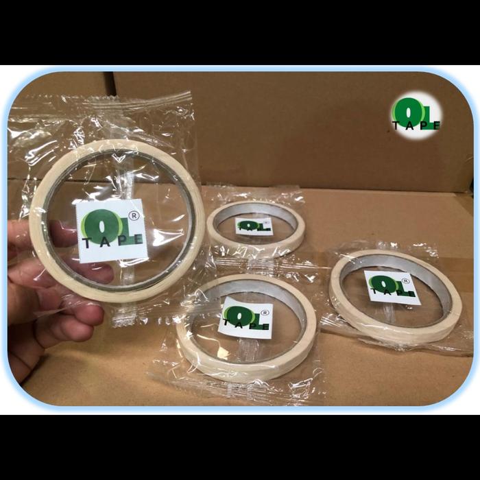 Gambar Masking Tape Warna Putih /Lakban Kertas Ukuran: 12 mm x 15 Yards - Putih dari CENTRAL LAKBAN DAN ISOLASI undefined Tokopedia