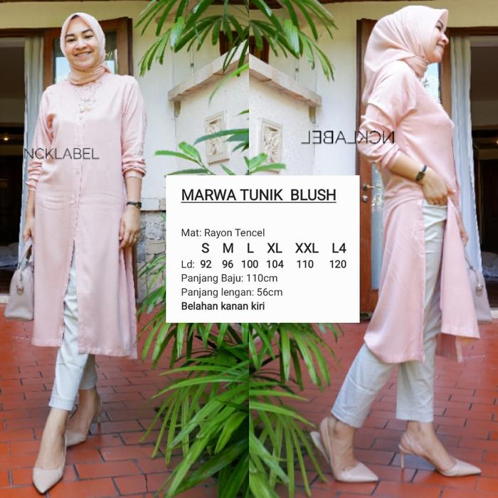 Gambar Atasan Wanita Tunik Cantik Rayon Tencel Original NCK Label - Blush, S dari NCK Label Solo undefined Tokopedia