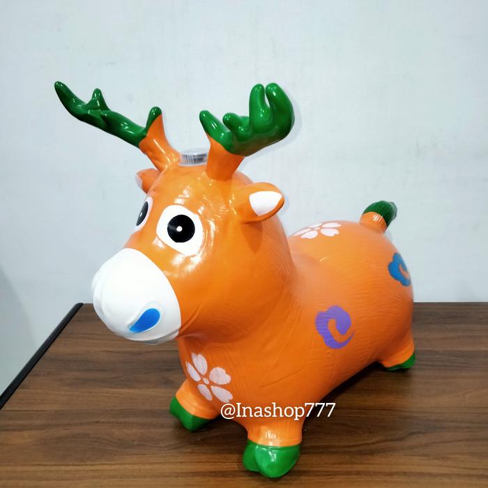 Gambar [SNI] Mainan Tunggangan Rusa Tanduk Motif "MURAH" (CQJ-5-2) - Orange dari Grosir Toys undefined Tokopedia