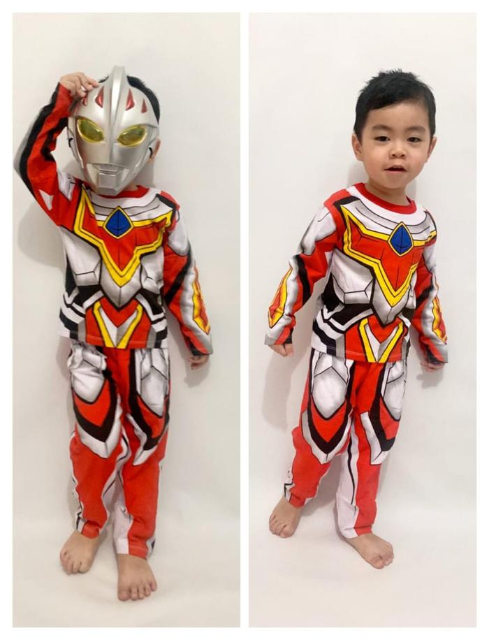Gambar Kostum Superhero Anak/ baju panjang anak/ setelan panjang anak-anak - Ultraman go, 2-3 tahun dari themcdstore undefined Tokopedia