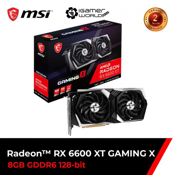 Gambar MSI VGA Radeon RX 6600 XT GAMING X 8G 8GB GDDR6 dari Igamerworld Surabaya undefined Tokopedia