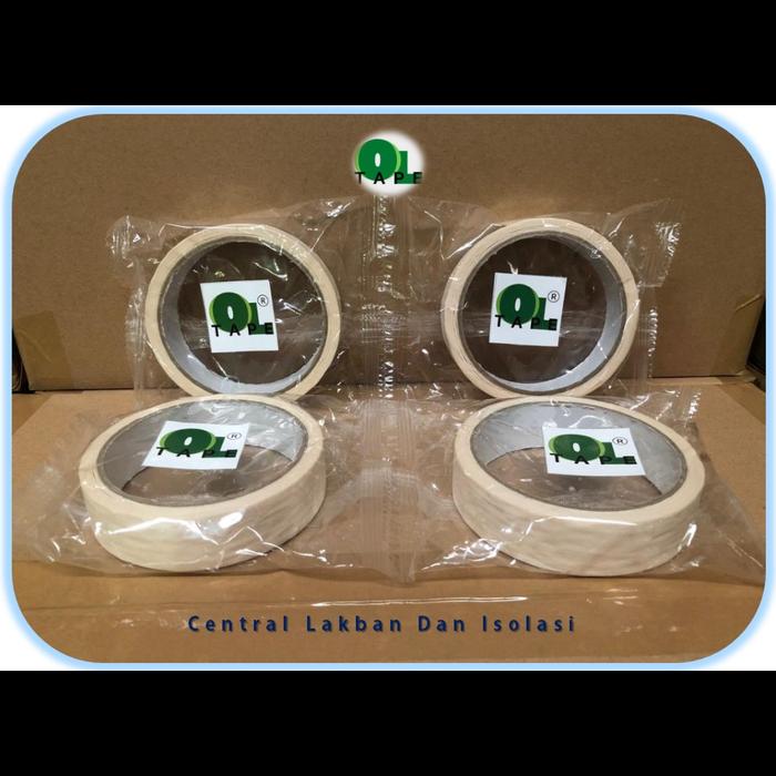 Gambar Masking Tape Warna Kuning /Lakban Kertas Ukuran: 24mm x 15 Yards - Putih dari CENTRAL LAKBAN DAN ISOLASI undefined Tokopedia