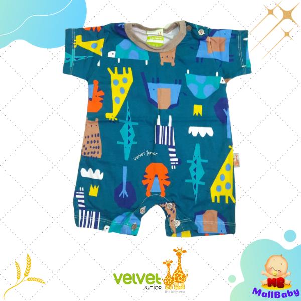 Gambar Velvet Junior Jumper Baju Kodok Segiempat Romper Premium Madagascar - Tosca dari Mall-Baby undefined Tokopedia
