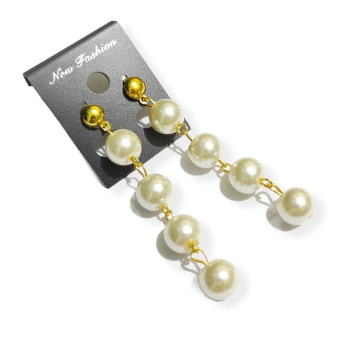 Gambar Emma Korean Pearl Stud Earrings Anting Tusuk Mutiara Korea - Gold dari Iys fashion undefined Tokopedia