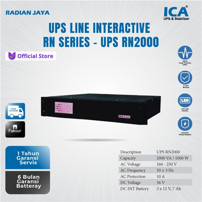Ica Rn2000 Promo UPS ICA TYPE RN2000 2000VA / 1000WATT Cicil 0% 3x - Jakarta Pusat ...