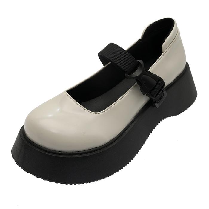 Gambar Sepatu platform shoes wanita laofers yeri korea cinderella harajuku - Putih, 39 dari adelta undefined Tokopedia