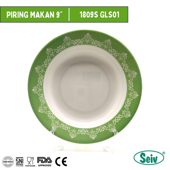 Gambar 6 Pcs, Piring Makan 9 inch Melamin Seiv - 1809S Motif - Gladys dari Onyx Melamin undefined Tokopedia