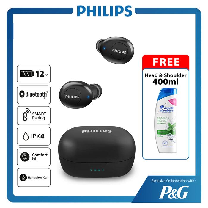 Promo Philips TAT2205 Black In-ear true 