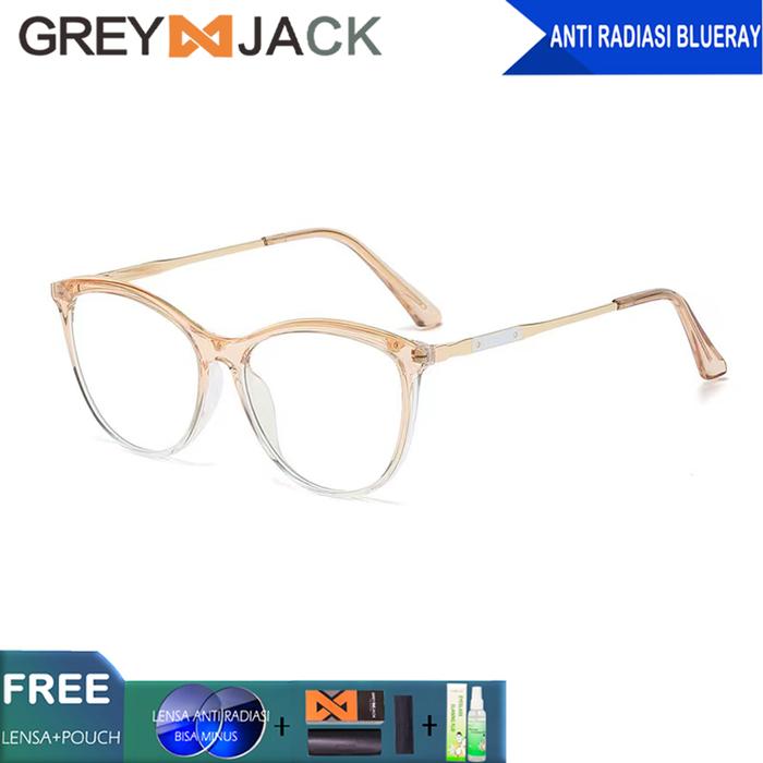 Gambar Grey Jack kacamata anti radiasi blueray dewasa fashion unisex 314 - Brown T, blueray normal dari Grey Jack Eyewear undefined Tokopedia