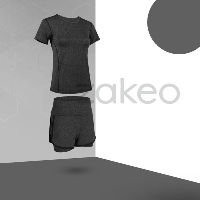 Gambar Setelan Baju Olahraga Wanita Baju Olahraga Wanita/Baju Yoga Wanita/Fit - Hitam, XL dari ZAKEO_NEW undefined Tokopedia