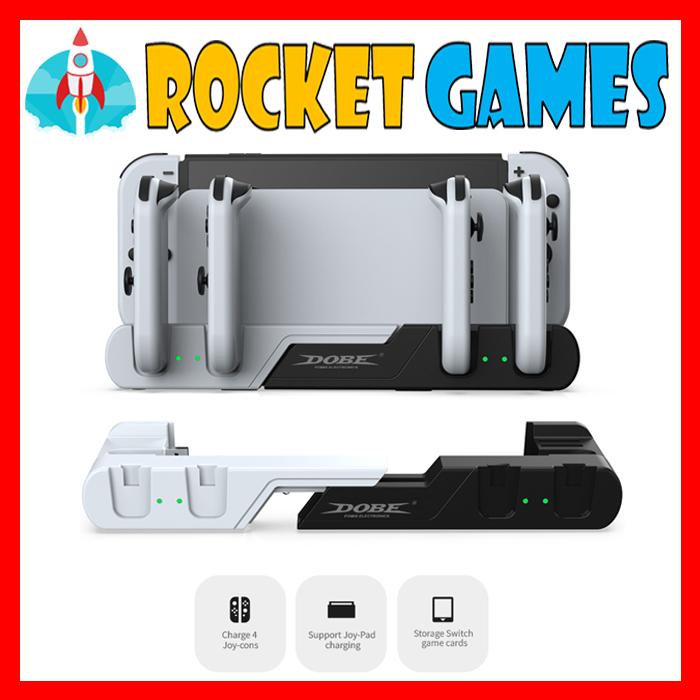Gambar Dobe Charging Dock with Game Card Slot Nintendo Switch TNS-0122 - BLACK WHITE dari Rocket Games undefined Tokopedia