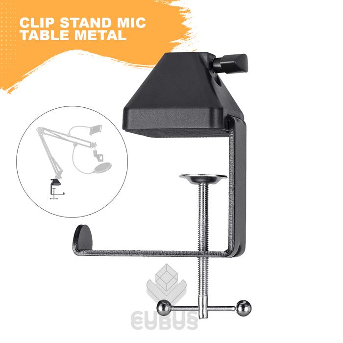 Gambar Clamp Tabel Stand Mic / Boom Arm Micropone Metal Clip replacement - Cubus 7cm New dari CUBUS.CO.ID undefined Tokopedia