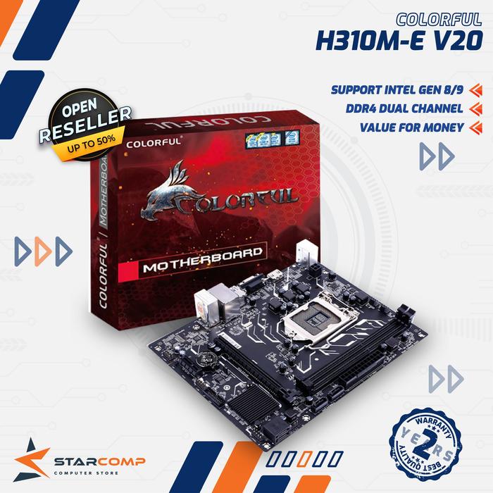 Gambar Colorful H310M-E V21 LGA1151, H310, DDR4, USB3.0,SATA 3 H 310 dari Starcomp Origin undefined Tokopedia