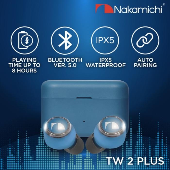 Nakamichi My Music Hue Tw2 Plus True Wireless Earphone New Murah