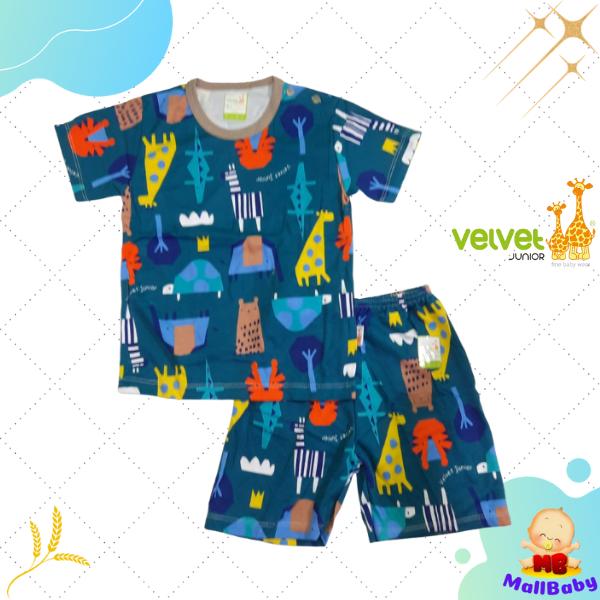 Gambar Velvet Junior Setelan Baju Anak Bayi Lengan Celana Pendek XL XXL - Tosca, Ukuran XXL dari Mall-Baby undefined Tokopedia