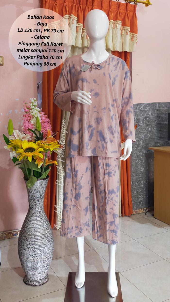 Gambar Setelan CPLP Jumbo/One Set Piyama/Setelan PP/Setelan Piyama Tie Die - Coksu dari AsadAman Batik Pekalongan undefined Tokopedia