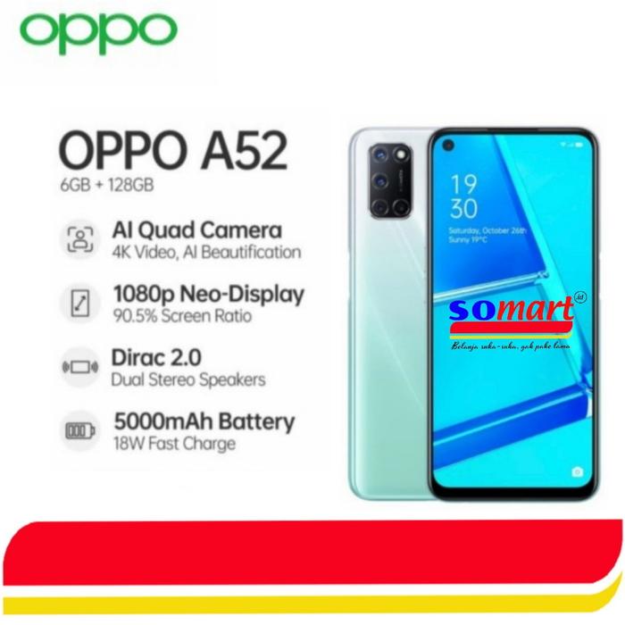 Gambar Oppo A52 6/128 GB Garansi Resmi | somart - Putih dari SOmart-id undefined Tokopedia