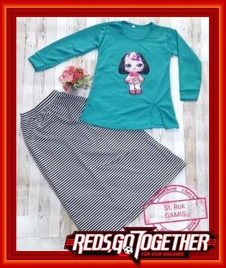 Gambar BAJU ANAK PEREMPUAN SETELAN ANAK SETELAN ROK LOL LED USIA 5 - 10 TAHUN - Tosca, L: 5-6 tahun dari Redsgo undefined Tokopedia