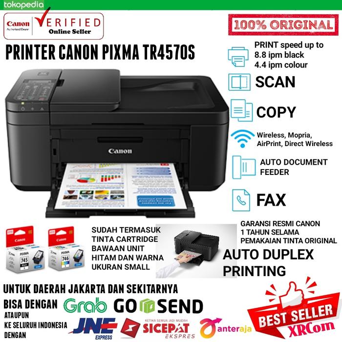 Gambar Printer Canon TR4570S print, scan, copy, wifi dan fax pengganti MX497 dari xrcom undefined Tokopedia