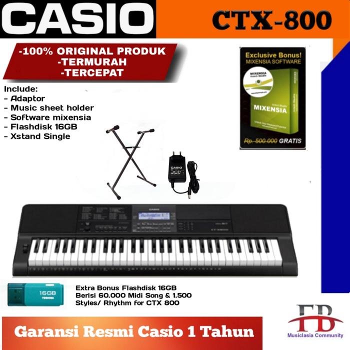 Gambar Casio CTX800 Keyboard / CTX 800 / CTX-800 / CT-X800 diatas PSR E463 - CTX800+Xstand dari favebox undefined Tokopedia