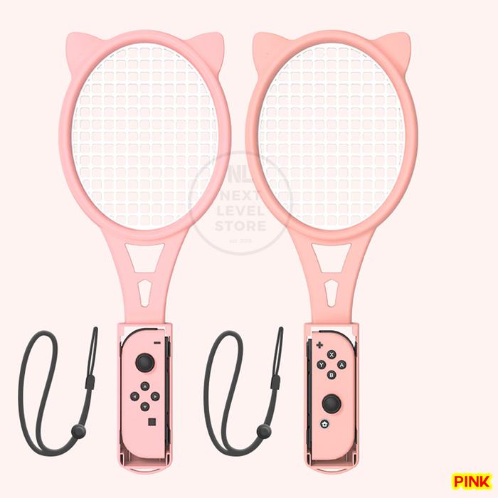 Gambar Tennis Racket Grip JoyCon Joy-Con Tenis Nintendo Switch OLED V1 V2 AKSW-176 Original Aksesoris - Pink dari Next Level Store undefined Tokopedia