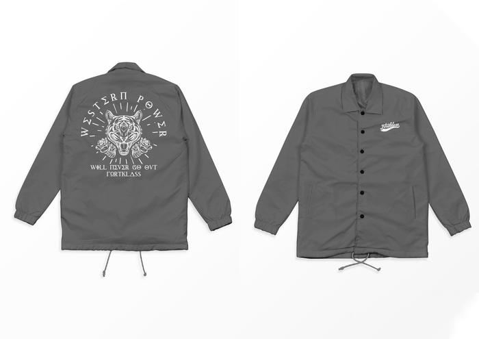 Gambar FortKlass Coach Western Tiger Jaket Coach Pria Outwear Unisex Parasut - Abu, S dari Fortklass undefined Tokopedia