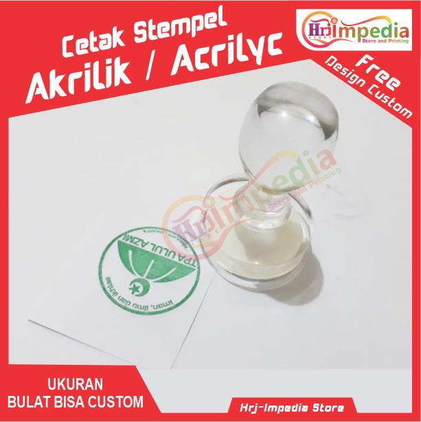 Gambar Cetak Stempel Gagang Akrilik Acrylic Bentuk Bulat Stempel Biasa Acryli - 25mm, Stempel Saja dari Hrj-Impedia Print undefined Tokopedia