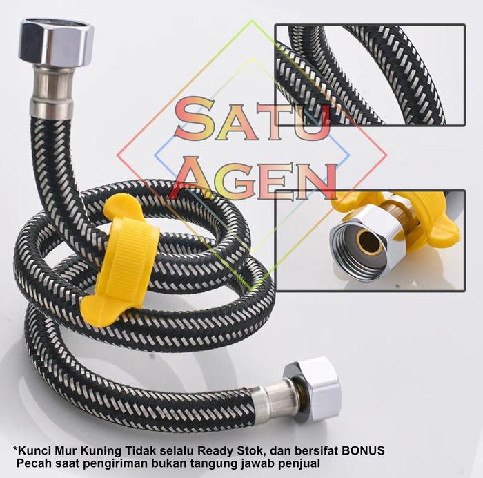 Jual Selang Fleksibel Sambungan Shower Bidet Water Heater Flexible TERMURAH  - 50 cm - Jakarta Timur - Satu Agen Official | Tokopedia