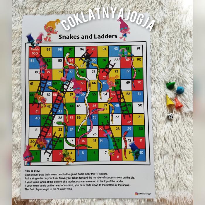 Gambar Souvenir Custom Permainan Ular Tangga (Snake Ladders) dari coklatnyajogja undefined Tokopedia