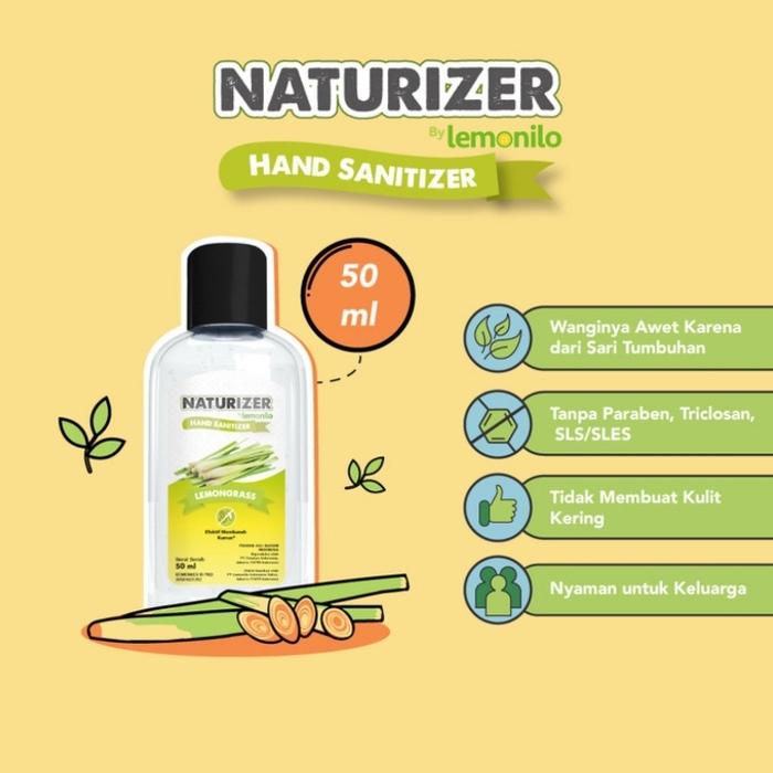 Gambar lemonilo hand sanitizer naturizer lemongrass gel 50 ml dari SIMUKI CORP. undefined Tokopedia