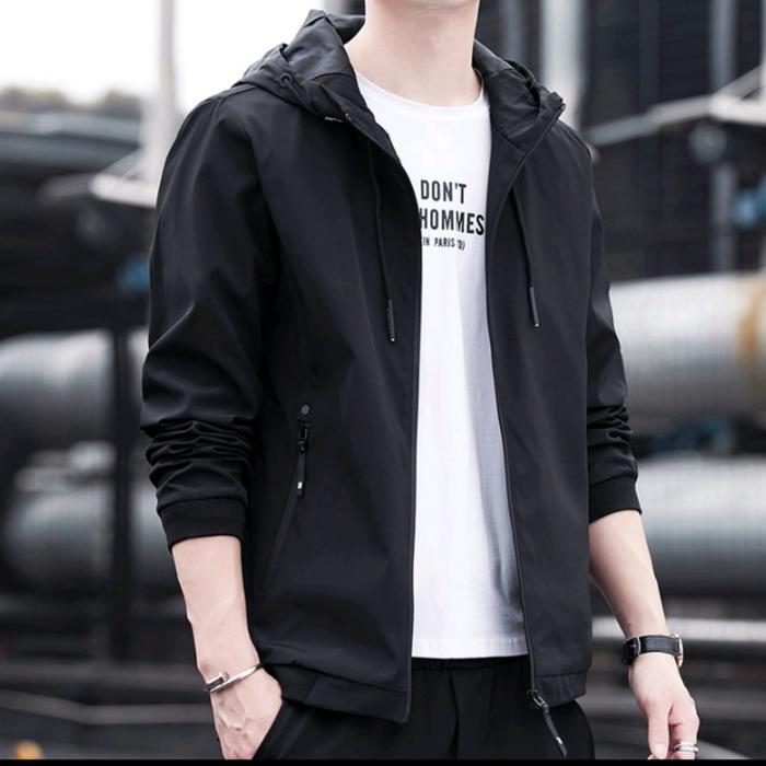 Gambar jaket santuy,jaket outdoor - Hitam, 3xl dari ADHAstore - undefined Tokopedia