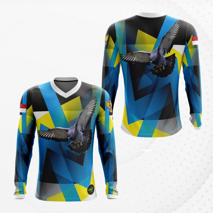 Gambar NEW !! Baju Kaos Komunitas Burung Merpati Lengan Panjang Fullprinting - M dari Customhade undefined Tokopedia