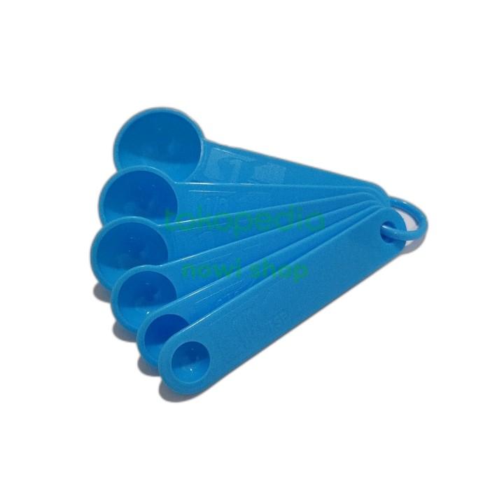 Gambar SENDOK TAKAR ALAT UKUR PLASTIK KECIL SET ISI 6 - Biru dari nowi shop undefined Tokopedia