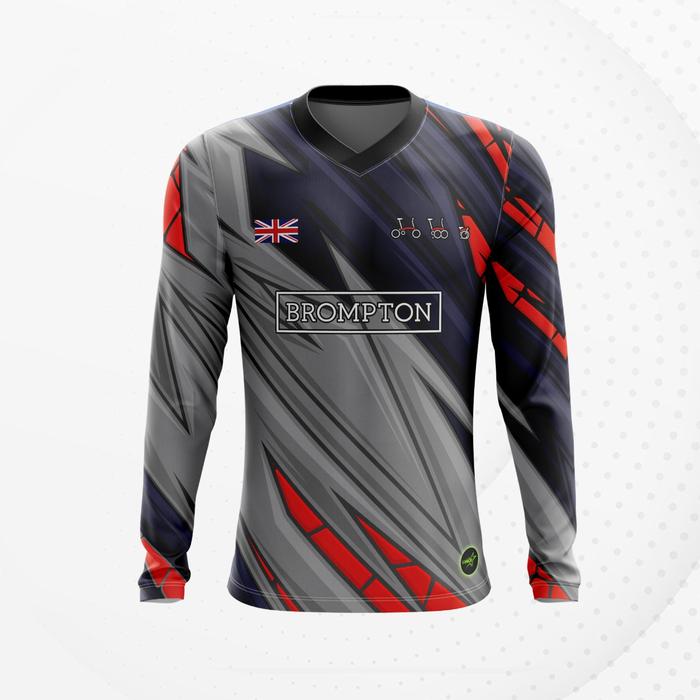 Gambar Kaos Jersey Sepeda Gowes Lengan Panjang MTB Pria Wanita Premium Custom dari Customhade undefined Tokopedia