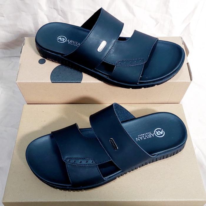 Gambar Sandal formal Pria Sandal Selop Bapak Bapak bagus Murah empuk G-Shoes - Hitam, 38 dari ARVIAN Footwear & Fashion undefined Tokopedia