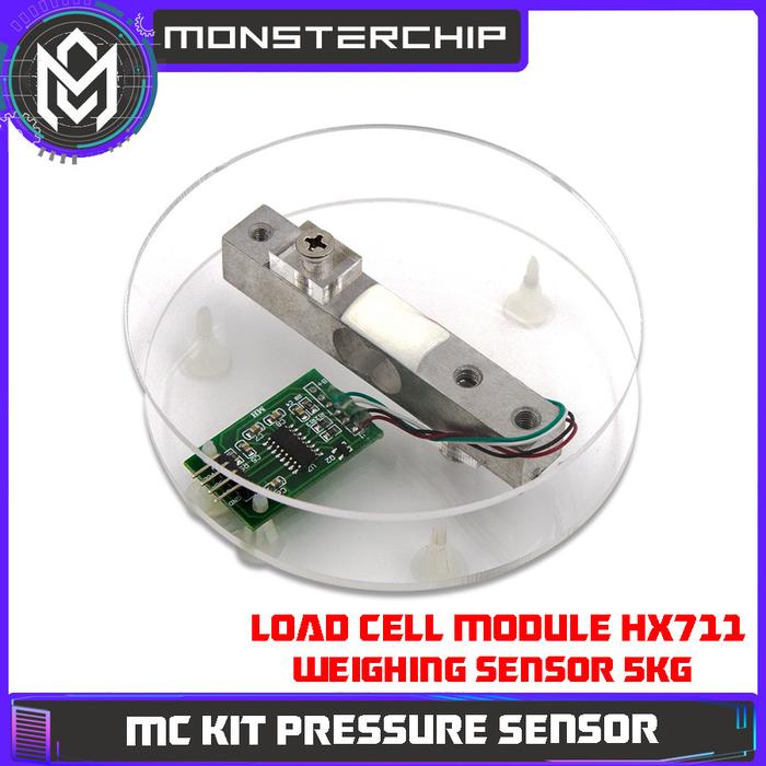 Gambar KIT LOAD CELL PRESSURE SENSOR HX711 5KG DIY TIMBANGAN DIGITAL ARDUINO - KIT LOAD CELL dari Monsterchip Indonesia undefined Tokopedia