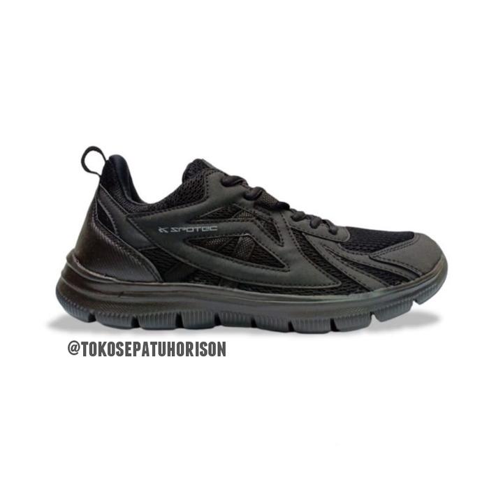 Gambar RUNNING SHOES - SPOTEC ARCANE HITAM / HITAM - SEPATU SEKOLAH UNISEX - 40 dari Exclozette undefined Tokopedia
