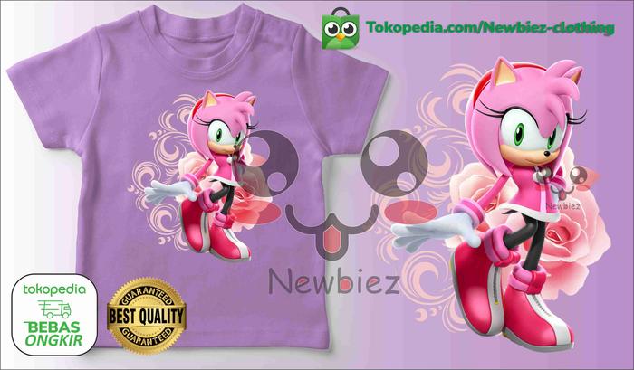 Gambar Baju kaos anak gambar sonic, kaos sonic anak laki - Ungu Muda-AMY, S dari newbiez-clothing undefined Tokopedia