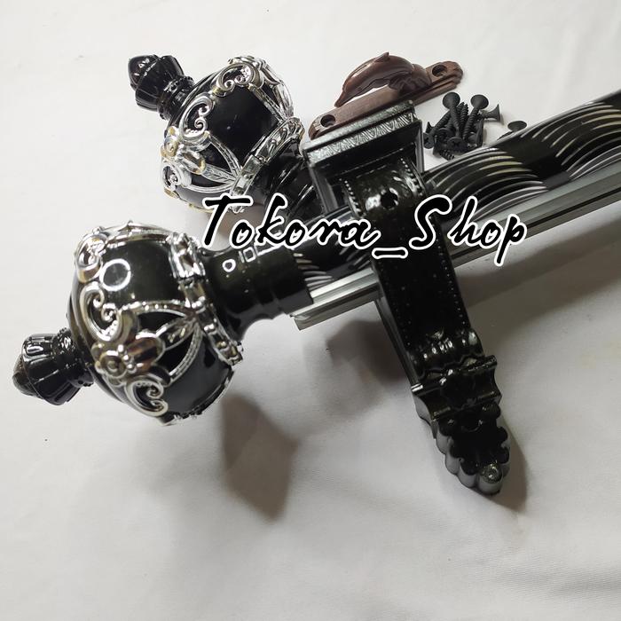 Gambar satu set tiang gorden NB ( EC 04 ) - Hitam, 120 dari tokora_shop undefined Tokopedia