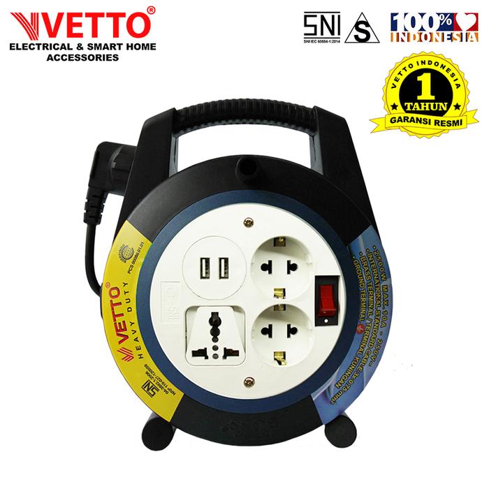 Gambar VETTO Kabel Roll V8816/10M SW TB USB - Box Kabel 10 Meter SNI Colokan Saklar - Biru dari Vetto Indonesia undefined Tokopedia